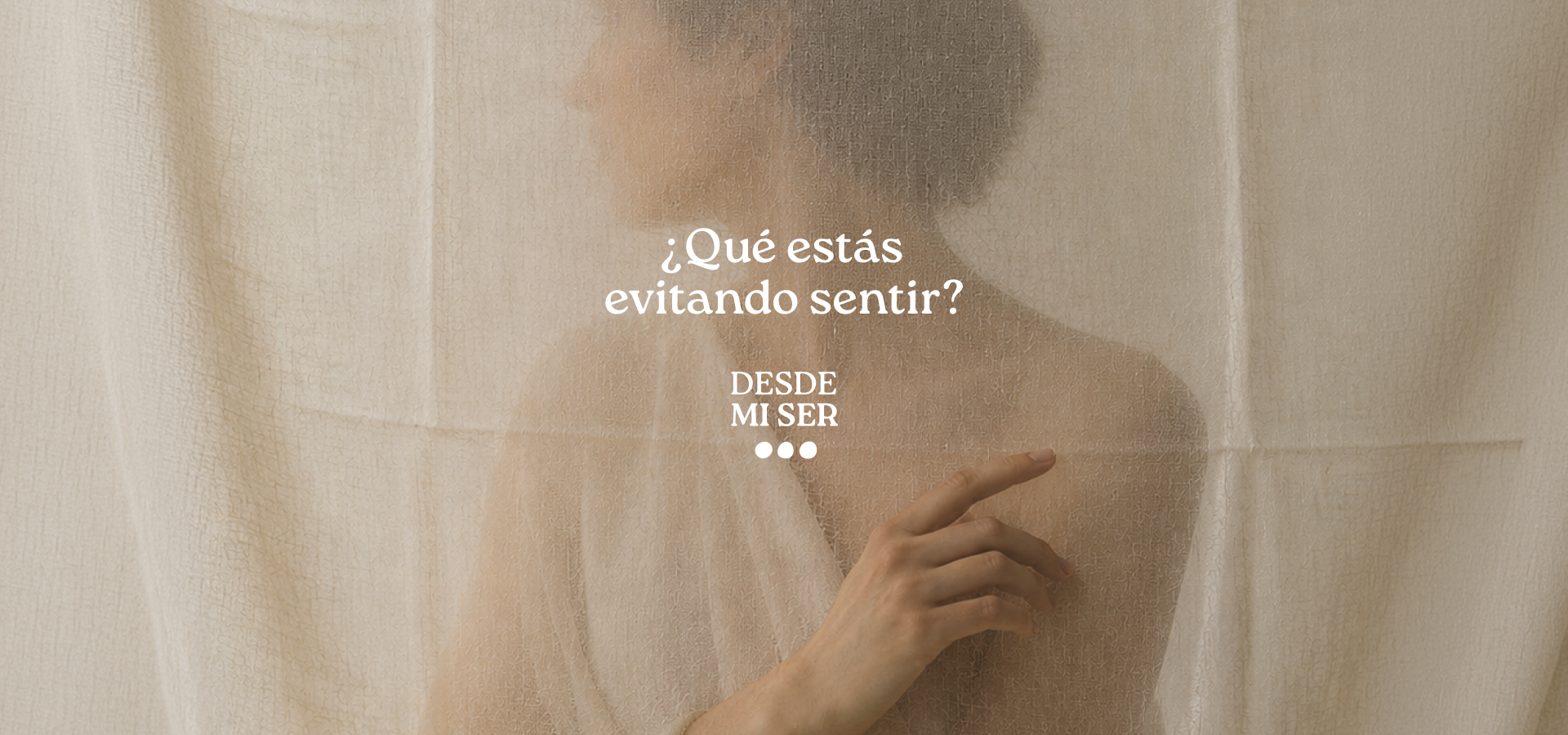 Silueta detrás de una cortina translúcida